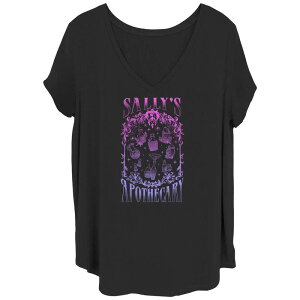 �f�B�Y�j�[ ���f�B�[�X �g�b�v�X T�V���c �v���X�T�C�Y �O���t�B�b�N Disney's The Nightmare Before Christmasally's Dark Apothecary Juniors' Plus Graphic Tee Black �u���b�N