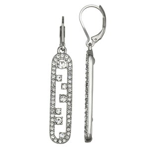 ���F���E�H�� ���f�B�[�X �A�N�Z�T���[ �s�A�X�E�C�������O Simply Vera Wang Silver-Tone Simulated Stone Linearrings Clear �X�g�[��