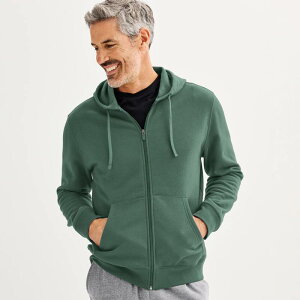 Tek Gear ���f�B�[�X �g�b�v�X T�V���c �t���[�X �p�[�J�[ Men's Tek Gear Ultra Soft Fleece Zip Front Hoodie Festivity Pine