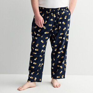 �\�m�} ���f�B�[�X �A���_�[�E�F�A �i�C�g�E�F�A �p���c �g�[�� Big & Tall Sonoma Goods For Life Flannel Drawstring Pajama Pants Beer Print