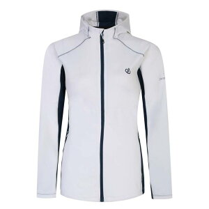 �f�A�c�[�r�[ ���f�B�[�X �A�E�^�[ �W���P�b�g�E�u���]�� Dare 2B Womens/Ladies Convey II Hooded Core Stretch Midlayer White Moonlight �z���C�g