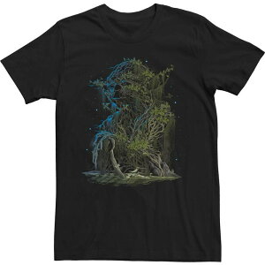 �A�j���L�����N�^�[ ���f�B�[�X �g�b�v�X T�V���c Licensed Character Men'star Wars Earthyoda Tee Black �u���b�N