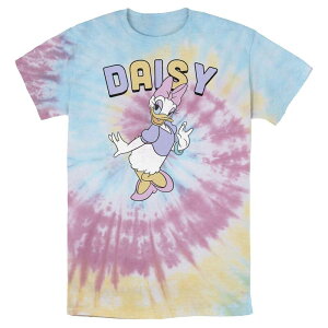 �f�B�Y�j�[ ���f�B�[�X �g�b�v�X T�V���c Men's Disney Mickey & Friends Daisy Duck Simple Portrait Bomabrd Wash Tee Blue Pink Light Yellow �u���[
