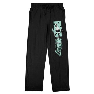 �A�j���L�����N�^�[ ���f�B�[�X �A���_�[�E�F�A �i�C�g�E�F�A �p���c Licensed Character Men's Hatsune Miku Character Pajama Pants Black �u���b�N