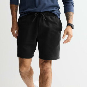 Tek Gear ���f�B�[�X �{�g���X �n�[�t�p���c�E�V���[�c �V���[�g�p���c �t���[�X Men's Tek Gear Ultra Soft Fleece 7-Inch Shorts Mineral Black �u���b�N
