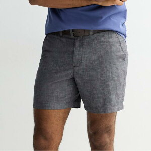 �\�m�} ���f�B�[�X �{�g���X �n�[�t�p���c�E�V���[�c �V���[�g�p���c Men'sonoma Goods For Life 7-Inch Flexwear Flat Front Shorts Black Chambray �u���b�N