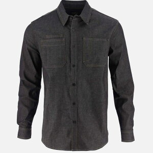 �\���O�b�h ���f�B�[�X �g�b�v�X T�V���c ���B���e�[�W �f�j�� Men's Thorogood Workwear Vintage Stretch Denim Long Sleeve Button Up Shirt Black Denim �u���b�N