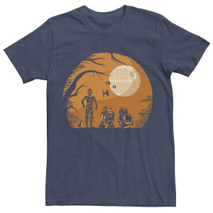 �X�^�[ �E�H�[�Y ���f�B�[�X �g�b�v�X T�V���c Men'star Wars Droids Full Moon Silhouettee Navy Heather �w�U�[
