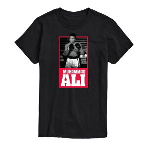 �A�j���L�����N�^�[ ���f�B�[�X �g�b�v�X T�V���c �g�[�� Licensed Character Big & Tall Muhammad Ali Tee Black �u���b�N