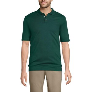 �����Y�G���h ���f�B�[�X �g�b�v�X T�V���c �|���V���c Men's Lands' End Short Sleeve Banded Bottom Polo Shirt Evergreen
