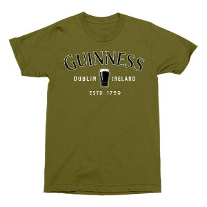 �A�j���L�����N�^�[ ���f�B�[�X �g�b�v�X T�V���c �O���t�B�b�N Licensed Character Men's Guinness Est 1759 Graphic Tee Olive �I���[�u