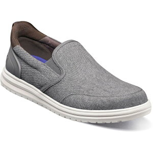 �m���u�b�V�� ���f�B�[�X �V���[�Y �X�j�[�J�[ Nunn Bush Men's Brew City EZ Hands Free Moc Toe Slip-On Shoes Gray Multi �O���[