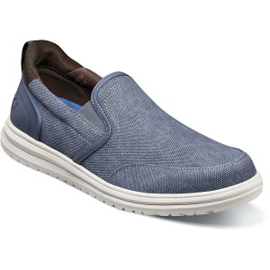 �m���u�b�V�� ���f�B�[�X �V���[�Y �X�j�[�J�[ Nunn Bush Men's Brew City EZ Hands Free Moc Toe Slip-On Shoes Navy Multi �l�C�r�[