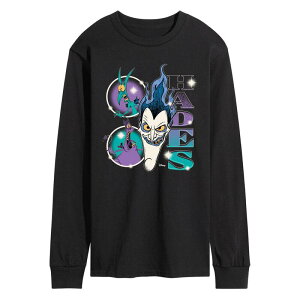 �f�B�Y�j�[ ���f�B�[�X �g�b�v�X T�V���c �u�[�c �O���t�B�b�N Men's Disney's Hades Bootleg Long Sleeve Graphic Tee Black �u���b�N