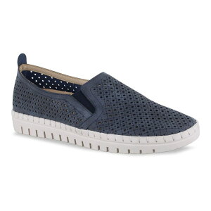 C[W[Xg[g fB[X V[Y T_ Xj[J[ Easy Street Fresh Women'slip-On Sneakers Navy lCr[