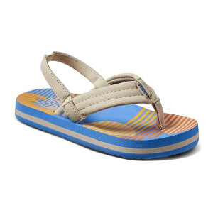 ���[�t ���f�B�[�X �V���[�Y �T���_�� REEF Little Ahi Kidsandals Vintage Circle Stripes �X�g���C�v