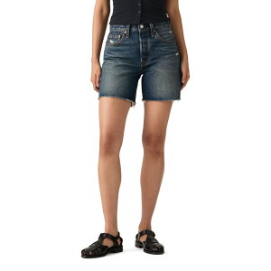 ���[�o�C�X ���f�B�[�X �{�g���X �n�[�t�p���c�E�V���[�c �V���[�g�p���c Women's Levi's 501 Original High-Rise Mid-Thigh Jean Shorts Trailing Leaves