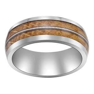 �����N�X ���f�B�[�X �A�N�Z�T���[ �����O T�V���c LYNX Men'stainlessteel & Wood Ring Two Tone