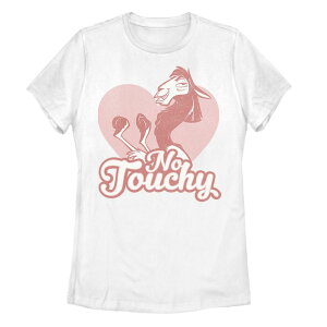 �f�B�Y�j�[ ���f�B�[�X �g�b�v�X T�V���c Disney's Emperor's New Groove Kuzco Juniors' No Touchy Tee White �z���C�g