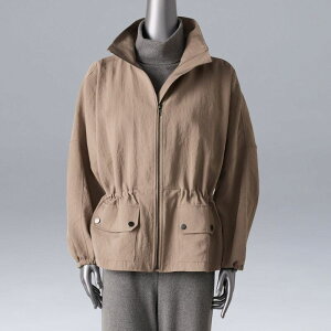 ���F���E�H�� ���f�B�[�X �A�E�^�[ �W���P�b�g�E�u���]�� �E�G�X�g�}�[�N Women'simply Vera Wang Cinched Waist Utility Jacket Leisure Khaki �J�[�L