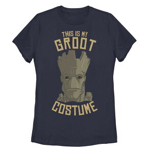 �A�j���L�����N�^�[ ���f�B�[�X �g�b�v�X T�V���c Licensed Character Juniors' Marvel This My Groot Costume Tee Navy �l�C�r�[