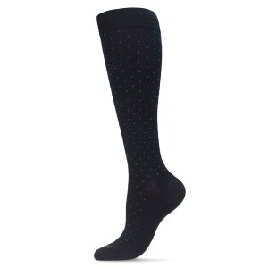 �����C ���f�B�[�X �A���_�[�E�F�A �C�� �R�b�g�� MeMoi Women'swiss Dot Cotton Blend 15-20mmhgraduated Compression Socks Navy �l�C�r�[