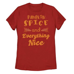�A���u�����f�b�h ���f�B�[�X �g�b�v�X T�V���c �O���t�B�b�N Unbranded Juniors' Pumpkin Spice Graphic Tee Red ���b�h