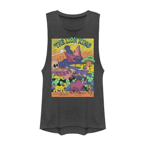 �f�B�Y�j�[ ���f�B�[�X �g�b�v�X T�V���c Juniors' Disney's Lion King Legend of Lion King Colorful Muscle Tank Top Charcoal �`���R�[��