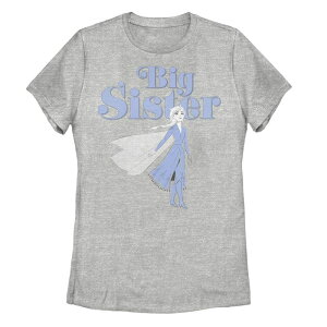 �f�B�Y�j�[ ���f�B�[�X �g�b�v�X T�V���c �O���t�B�b�N Juniors' Disney's Frozen 2 Elsa Big Sister Graphic Tee Athletic Heather �w�U�[