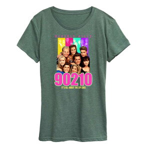 �A�j���L�����N�^�[ ���f�B�[�X �g�b�v�X T�V���c �O���t�B�b�N Licensed Character Women's 90210 Characters Group Graphic Tee Heather Juniper �w�U�[