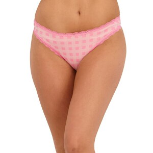 �G�X�I�[ ���f�B�[�X �A���_�[�E�F�A �p���c Juniors' SO Seamless Thong Panty SO83-019 Pink Gingham �s���N