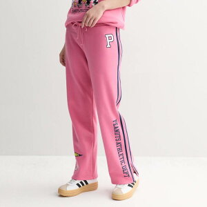 �A�j���L�����N�^�[ ���f�B�[�X �{�g���X �J�W���A���p���c �t���[�X Licensed Character Juniors' Peanuts Athletic Dept. Fleece Pants Pink �s���N
