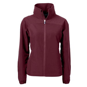 �J�b�^�[�A���h�o�b�N ���f�B�[�X �A�E�^�[ �W���P�b�g�E�u���]�� �j�b�g Cutter & Buck Charter Eco Knit Recycled Womens Full-Zip Jacket Bordeaux