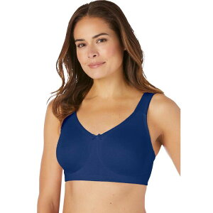 �R���t�H�[�g �`���C�X ���f�B�[�X �A���_�[�E�F�A �u���W���[ �v���X�T�C�Y T�V���c Comfort Choice Women's Plusize Breathe Wirefree T-shirt Bra Evening Blue �u���[