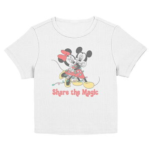 �f�B�Y�j�[ ���f�B�[�X �g�b�v�X T�V���c �O���t�B�b�N Juniors' Disney �f s Mickey & Minnie Share The Magic Short Sleeve Graphic Tee No Color