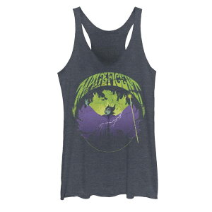 �f�B�Y�j�[ ���f�B�[�X �g�b�v�X T�V���c �O���t�B�b�N Disney'sleeping Beauty Juniors' Maleficent Rock Theme Graphic Tank Top Navy Heather �w�U�[