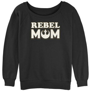 �A�j���L�����N�^�[ ���f�B�[�X �g�b�v�X T�V���c �p�C�� Licensed Character Juniors' Star Wars Mother's Day Rebel Mom Slouchy Terry Pullover Black �u���b�N