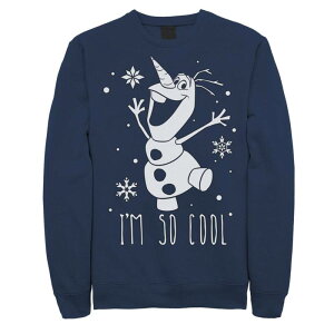 �f�B�Y�j�[ ���f�B�[�X �g�b�v�X T�V���c �X�E�F�b�g Disney's Frozen Olaf Men's I'm So Cool Dancing Sweatshirt Navy �l�C�r�[