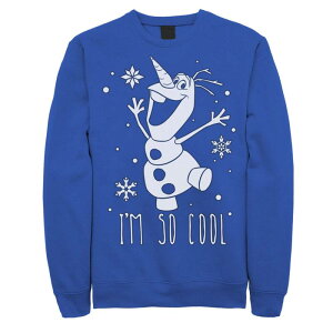 �f�B�Y�j�[ ���f�B�[�X �g�b�v�X T�V���c �X�E�F�b�g Disney's Frozen Olaf Men's I'm So Cool Dancing Sweatshirt Royal