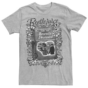 �A�j���L�����N�^�[ ���f�B�[�X �g�b�v�X T�V���c Licensed Character Men's Beetlejuice Handbook For The Recently Deceased Poster Tee Athletic Heather �w�U�[