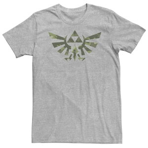 �A�j���L�����N�^�[ ���f�B�[�X �g�b�v�X T�V���c �g�[�� Licensed Character Big & Tall Nintendo Zelda Classicamo Hyrule Crestriforce Tee Athletic Heather �w�U�[