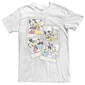 �f�B�Y�j�[ ���f�B�[�X �g�b�v�X T�V���c Disney's Mickey And Friends Men's Group Shot Polaroids Tee White �z���C�g