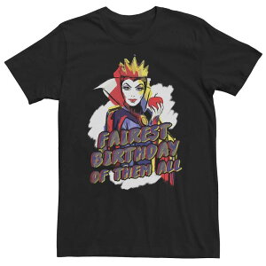 �f�B�Y�j�[ ���f�B�[�X �g�b�v�X T�V���c �g�[�� Big & Tall Disney Villains Evil Queen Fairest Birthday Of Them All Tee Black �u���b�N