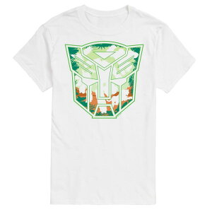 �A�j���L�����N�^�[ ���f�B�[�X �g�b�v�X T�V���c �g�[�� ���S Licensed Character Big & Tall Transformers Autobot Jungle Logo Tee White �z���C�g
