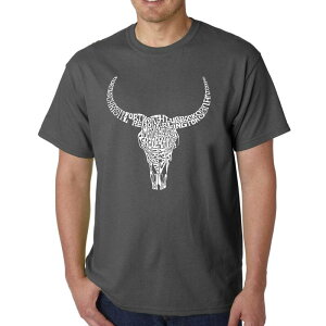 �G���G�[�|�b�v�A�[�g ���f�B�[�X �g�b�v�X T�V���c LA Pop Artexaskull - Men's Word Art-shirt Grey �O���[
