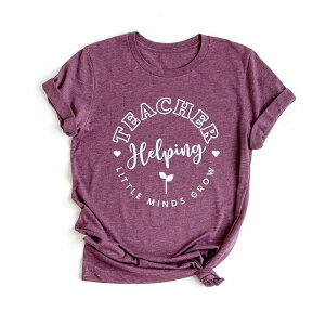 Simply Sage Market ���f�B�[�X �g�b�v�X T�V���c �O���t�B�b�N Simply Sage Market Helping Little Minds Grow Circle Short Sleeve Graphic Tee Plum �v����