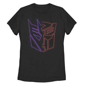 �A�j���L�����N�^�[ ���f�B�[�X �g�b�v�X T�V���c ���S �O���t�B�b�N Licensed Character Juniors' Transformers: War For Cybertron Holographic Logo Tee Black �u���b�N