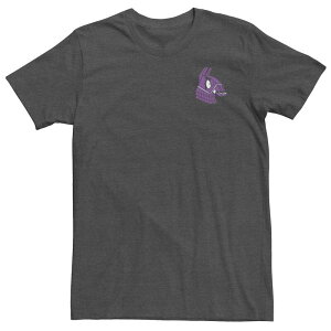�A�j���L�����N�^�[ ���f�B�[�X �g�b�v�X T�V���c �g�[�� Licensed Character Big & Tall Fortnite Llama Pinata Left Chestee Charcoal Heather �`���R�[��