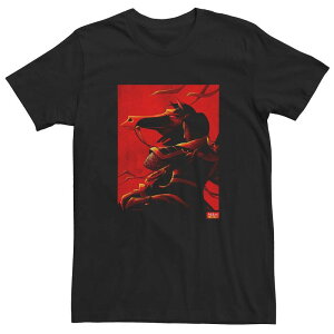 �f�B�Y�j�[ ���f�B�[�X �g�b�v�X T�V���c �g�[�� Big & Tall Disney Muland Khan Red Poster Tee Black �u���b�N
