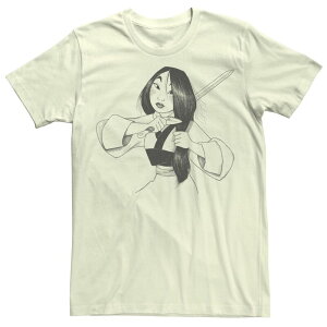 �A�j���L�����N�^�[ ���f�B�[�X �g�b�v�X T�V���c Licensed Character Juniors' Disney's Mulan The Decision Line Art Portraitee Natural